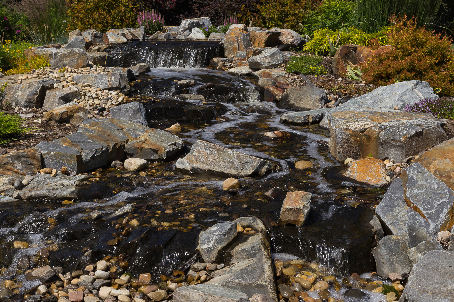 Waterfall at The St. Albert Botanical Park